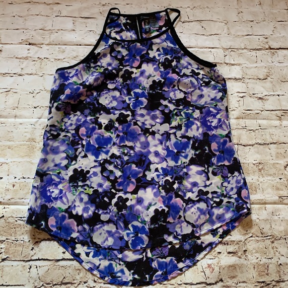 Fun & Flirt Tops - Sheer floral tank top